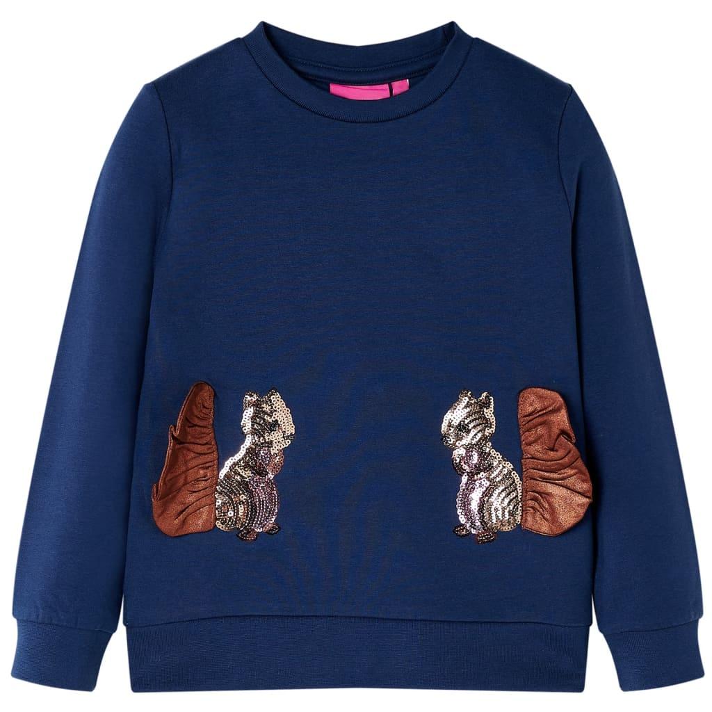 Sweatshirt til børn str. 116 marineblå
