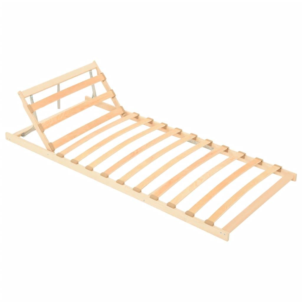 Lamelbund med 13 lameller justerbar hovedende 70x200 cm