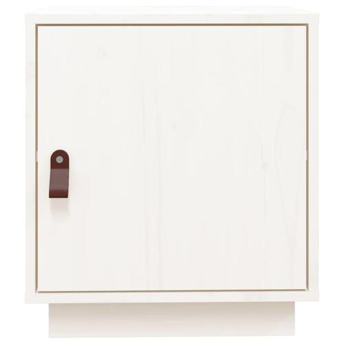 Sengeborde 2 stk. 40x34x45 cm massivt fyrretræ hvid