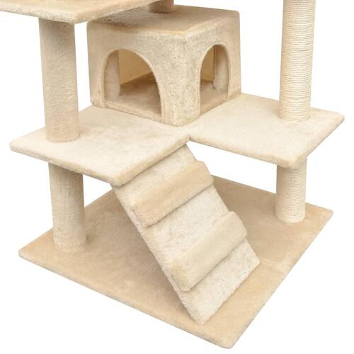 Kradsetræ med sisal til katte 125 cm beige