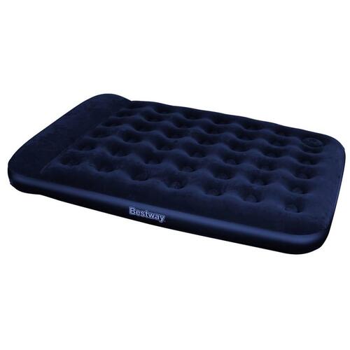 luftmadras 203x152x28 cm med indbygget fodpumpe velour