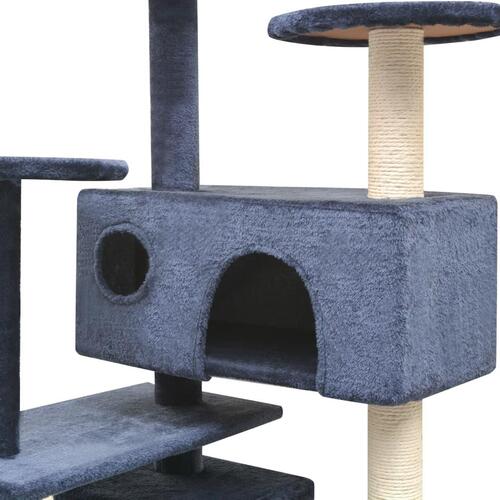 Kradsetræ med sisal til katte 125 cm mørkeblå