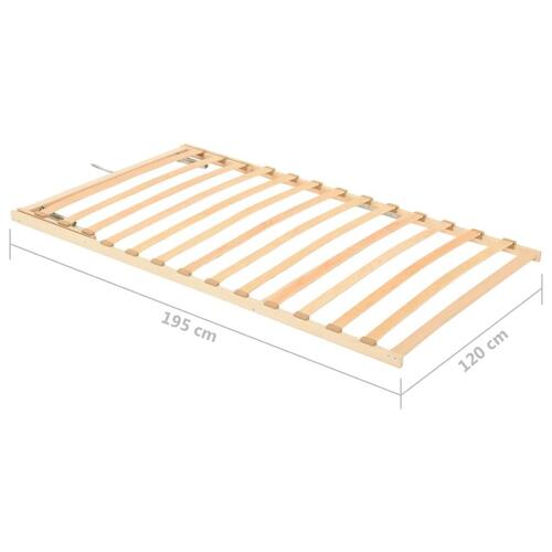 Lamelbund 13 lameller justerbar hovedende 120x200 cm