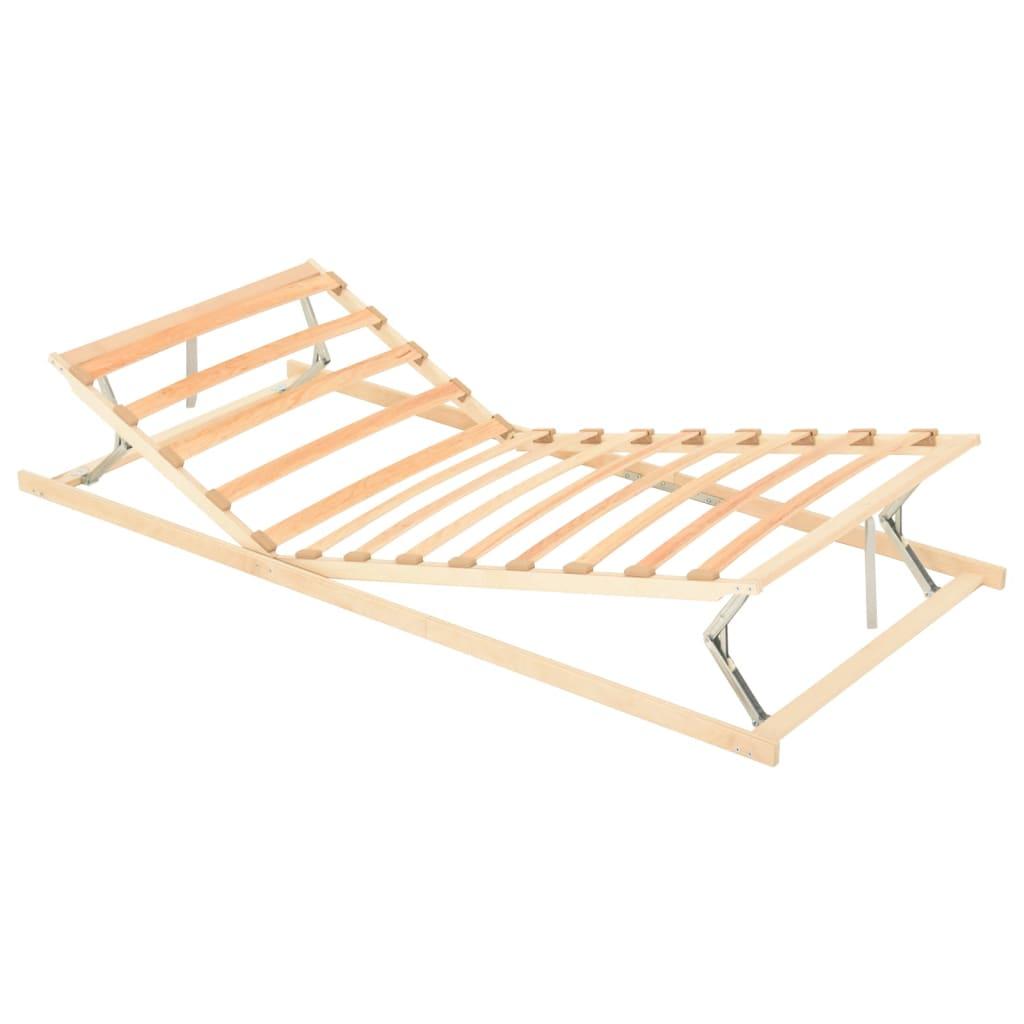 Lamelbund 13 lameller justerbar hoved- og fodende 90x200 cm