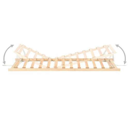 Lamelbund 13 lameller justerbar hoved- og fodende 90x200 cm