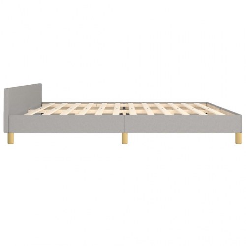 Sengeramme uden madras 200x200 cm stof lysegrå