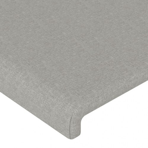 Sengeramme uden madras 200x200 cm stof lysegrå