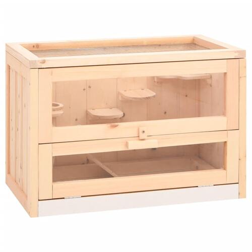 Hamsterbur 60x35,5x42 cm massivt fyrretræ