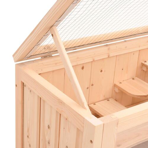 Hamsterbur 60x35,5x42 cm massivt fyrretræ