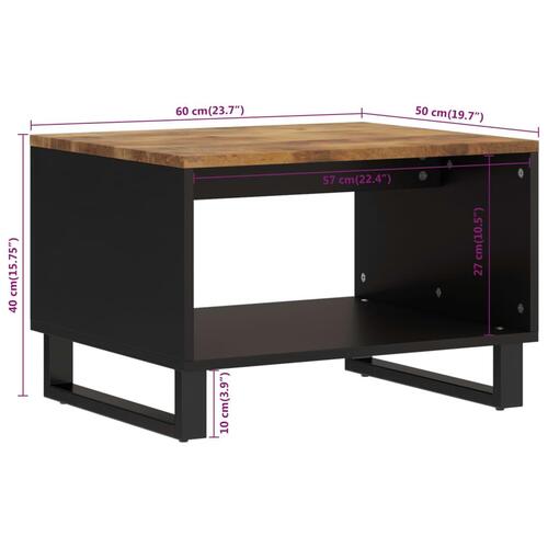 Sofabord 60x50x40 cm massivt mangotræ