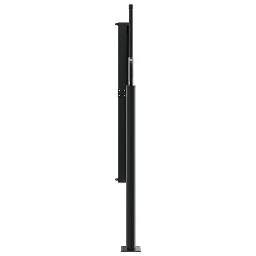 Sidemarkise 120x500 cm sammenrullelig sort
