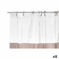 Brusebadsforhæng Gennemsigtig 180 x 180 cm Beige Plastik PEVA (12 enheder)