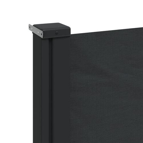 Sidemarkise 120x500 cm sammenrullelig sort