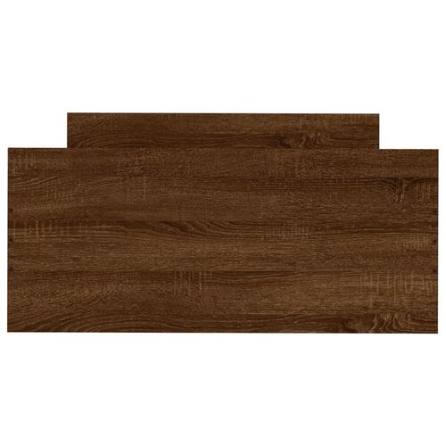 Sengeramme 90x200 cm konstrueret træ brun egetræsfarve