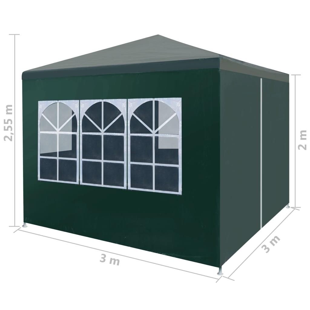 Festtelt 3x3 m grøn