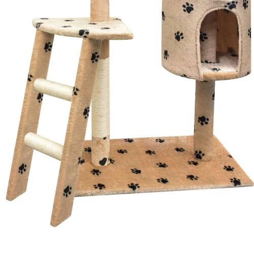 Kradsetræ med sisal til katte 150 cm poteprint beige