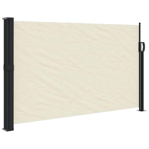 Sidemarkise 120x500 cm sammenrullelig cremefarvet