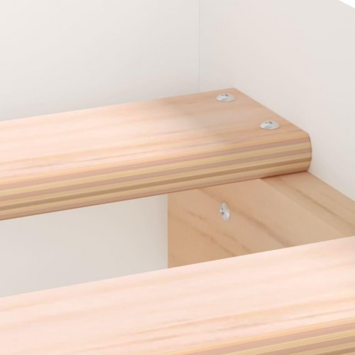 Sengeramme 90 x 200 cm i konstrueret træ - hvid