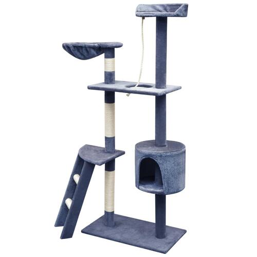 Kradsetræ med sisal til katte 150 cm mørkeblå