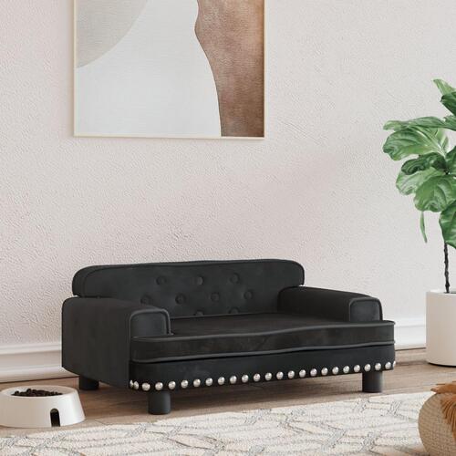 Hundeseng 70x45x30 cm velour sort