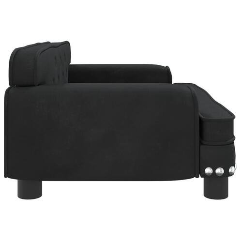 Hundeseng 70x45x30 cm velour sort