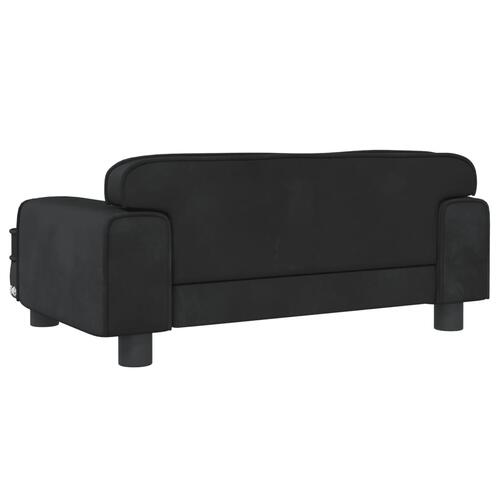 Hundeseng 70x45x30 cm velour sort