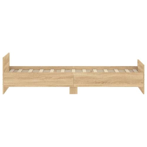 Sengeramme 90x200 cm uden madras konstrueret træ sonoma-eg