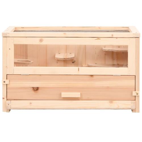 Hamsterbur 60x30x35 cm massivt fyrretræ