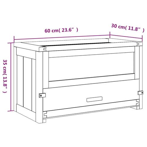 Hamsterbur 60x30x35 cm massivt fyrretræ