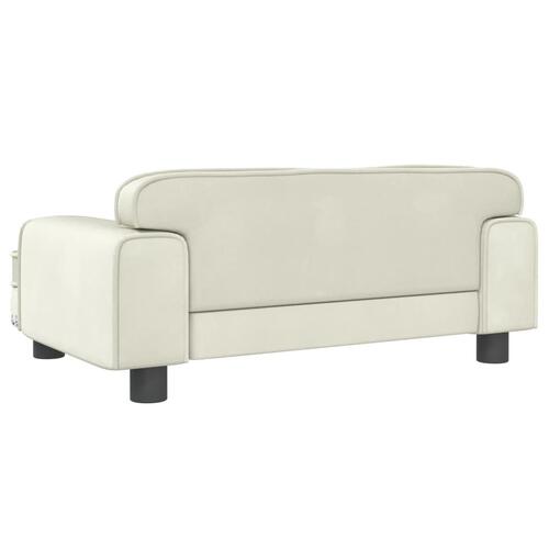 Hundeseng 70x45x30 cm velour cremefarvet