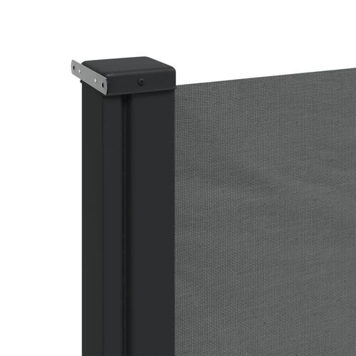 Sidemarkise 140x500 cm sammenrullelig antracitgrå