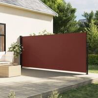 Sidemarkise 180x500 cm sammenrullelig brun