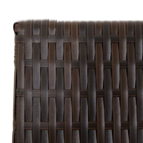 Rumdeler i polyrattan - 5 paneler, brun