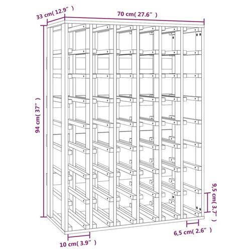 Vinreol 70x33x94 cm massivt fyrretræ