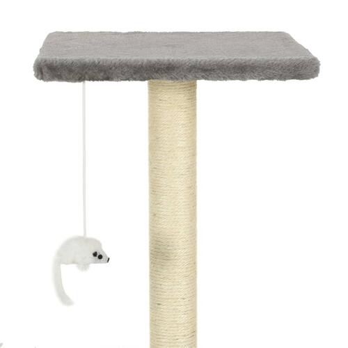 Kradsetræ med sisalkradsestolper 95 cm grå