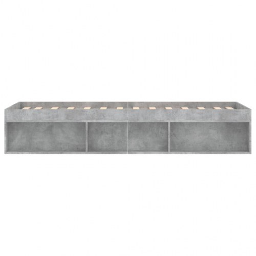 Sengeramme 75×190 cm - betongrå med opbevaring