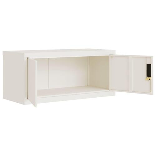 Arkivskab 90x40x40 cm stål hvid
