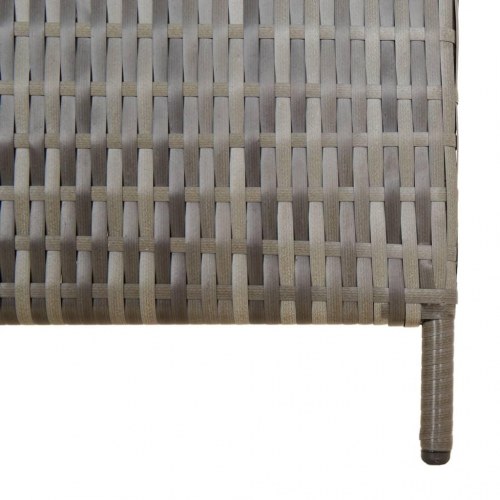 Rumdeler i polyrattan - 6 paneler, grå