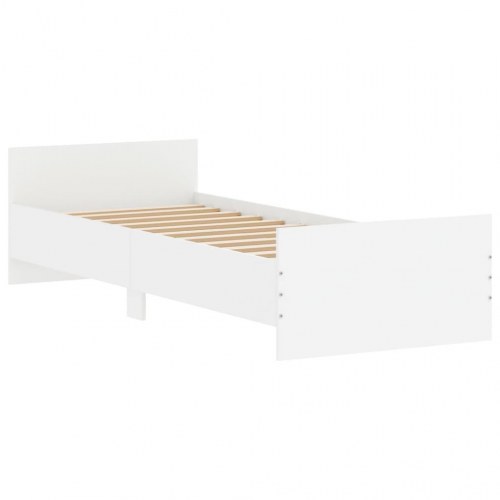 Sengeramme 75×190 cm - konstrueret træ, hvid