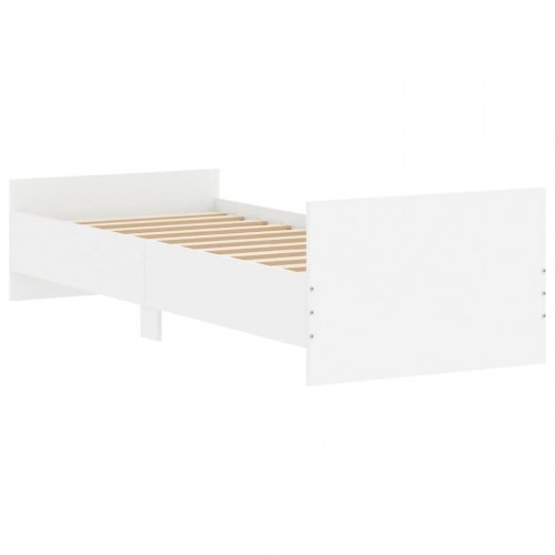 Sengeramme 75×190 cm - konstrueret træ, hvid