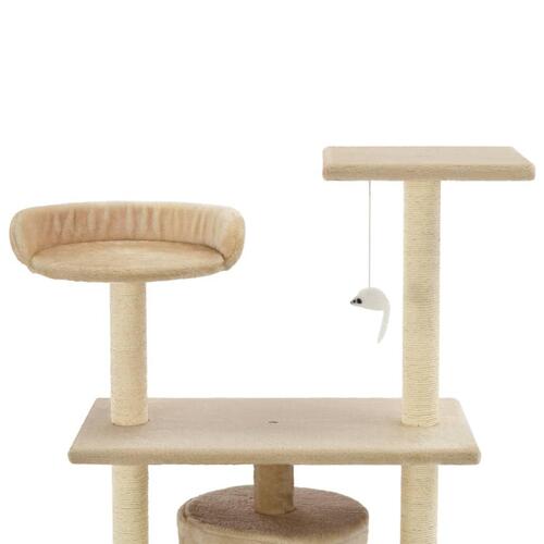 Kradsetræ med sisalkradsestolper 95 cm beige