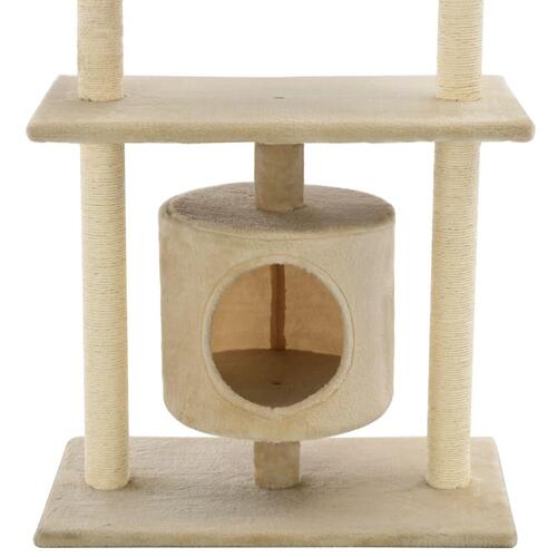 Kradsetræ med sisalkradsestolper 95 cm beige