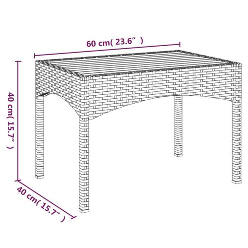Havestole med lænefunktion 2 stk. med bord polyrattan grå