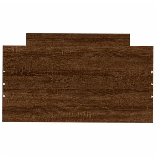Sengeramme 75x190 cm uden madras konstrueret træ brunt eg