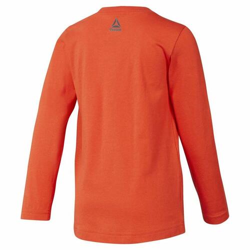 Langærmet T-shirt til Børn Reebok Boys Training Essentials Orange 10-12 år