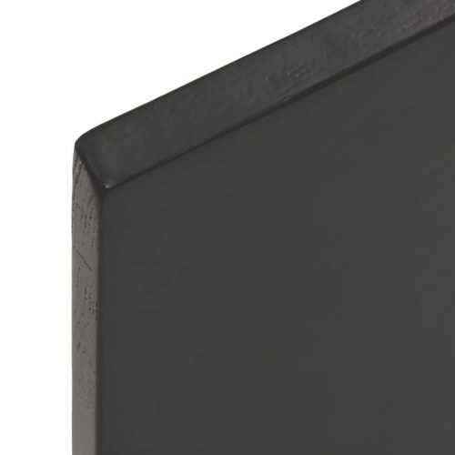 Væghylde 100 x 50 x 2 cm i behandlet massivt egetræ mørkebrun