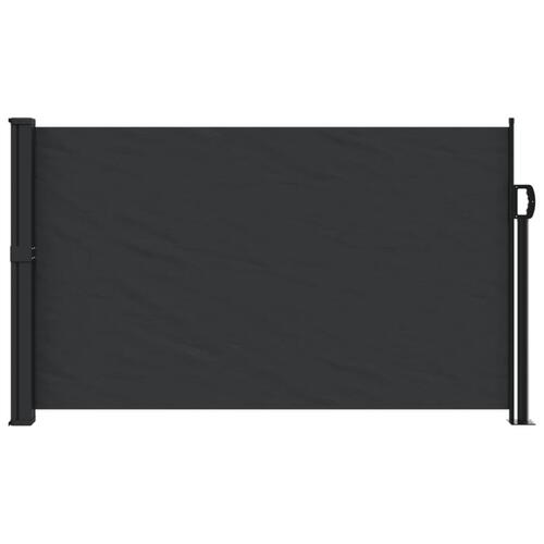 Sammenrullelig sidemarkise 120 x 600 cm sort