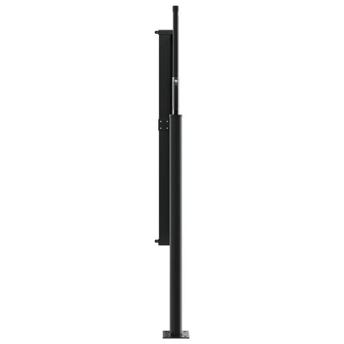 Sammenrullelig sidemarkise 120 x 600 cm sort