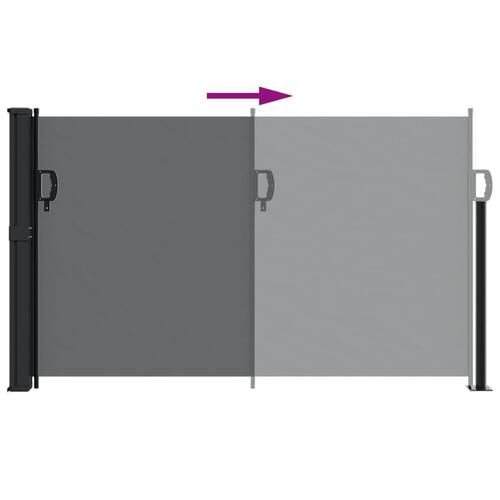 Sammenrullelig sidemarkise 120 x 600 cm sort