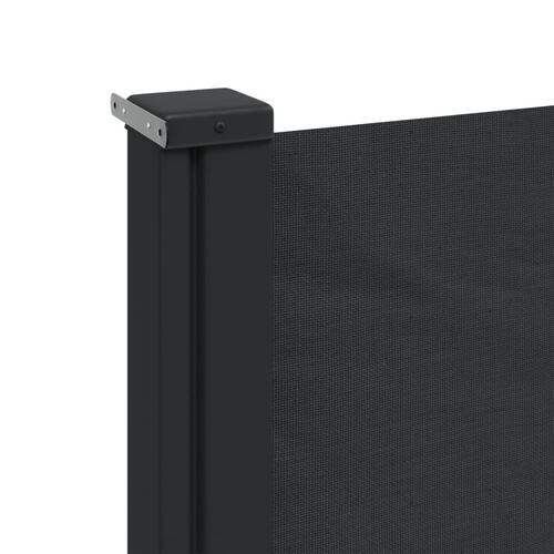 Sammenrullelig sidemarkise 120 x 600 cm sort